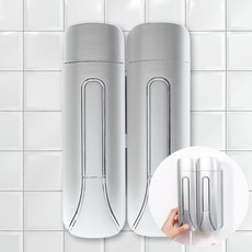 벽걸이 물비누 디스펜서 2구 300ML 실버 주방세제통