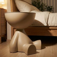 데이킨 시크릿 수납 인테리어 침대 소파 협탁, 1개, 베이지