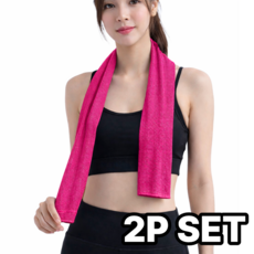 스와니랩 즉각 냉감 쿨링타월 스포츠타올 아이스 쿨수건, 2개, 핫핑크