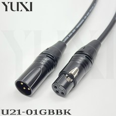 YUXI 麥克風線 Cannon XLR 平衡線 公對母, 1個, 黑色線材,30公分 含雙頭