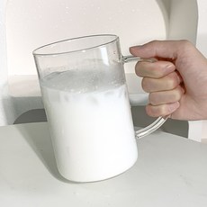 新款大容量刻度玻璃杯帶蓋喝水杯辦公室男女生帶吸管咖啡杯飲料杯, 透明光杯1000ml(可微波/電陶爐):1000ml【高硼硅耐熱玻璃材質】