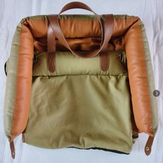 可拆洗皮料車載寵物安全座椅墊, 1個, 綠橙色/單坐外套