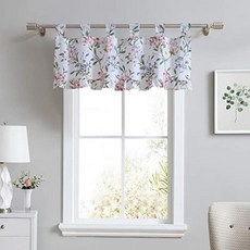 Laura Ashley - 밸런스 면 탭 탑 윈도우 트리트먼트 세련된 홈 데코 (파나 50.8cm x 127cm)_165990