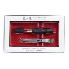 【海夫健康生活館】日本GB綠鐘 匠之技 鍛造鋼 手動式鼻毛刀 高密合彈力毛拔禮盒組(G-3014)