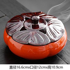 川月商行 陶瓷香爐, 清韻-超大號柿柿如意-蚊香爐