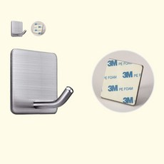 3m 무타공 스텐 후크 고리형 3m스티커 벽후크 옷후크