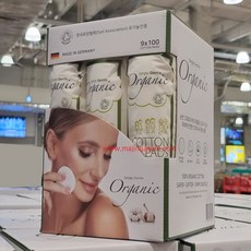 코스트코 독일 다용도 천연 순면 유기농 친환경 화장솜, 100매입, 9개