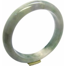 小樂 翡翠手鐲 牛奶底飄藍花 天然A貨玉鐲 (手圍18.3號 內徑57.3mm V795), 1個