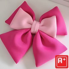 알탱고 귀여운 /리본/ 헬멧 부착형 레포츠용 선물용, 진핑크+핑크