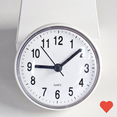 코리슬리 화장실 방수 시계 흡착, 시계 핑크