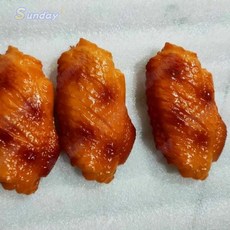 仿真雞翅模型，食物模型，擺設裝飾品，櫥櫃擺件，仿真食品模型, 3個雞中翅, 1個