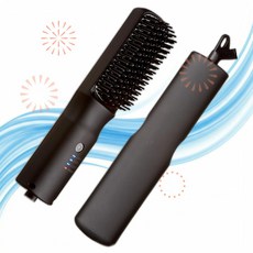 Red by Kiss 판 고데기 2 in 1 이온 헤어 스트레이트너 브러쉬 세라믹 FF