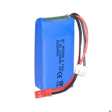7.4V 1100mAh 2S LiPo 배터리 25C 고방전 JST 잭 WLtoys A959 A979 RC카 보트 호환 903048, 1개, (BT) 7.4v 1100mah(XH.JST)(블루)
