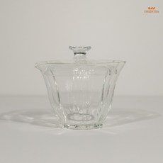 투명 플라워 순유리 화연 꽃무늬 청아한 글래스 개완, 1개, 단일 1개, 단일