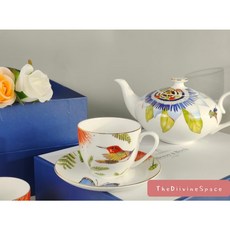Villeroy & Boch 亞馬遜系列 骨瓷茶具組 精緻禮品, 1個, 茶壺＋茶杯盤一組