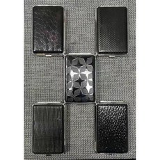 高級黑皮革收納盒 攜帶盤盒 隨身盒 附紀念卡【250元】, 花皮革口袋盒子(9.5×6.5cm), 1個