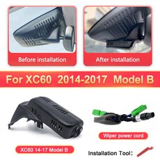 차량용 DVR 비디오 녹음기 대시 캠 카메라 HD 4K 2160P 볼보 XC40 XC60 XC70 XC90 V40 V60 V90 S60 S90 S80 S80L C40 폴스타, 58) XC60 14-17 Model B - 1080P