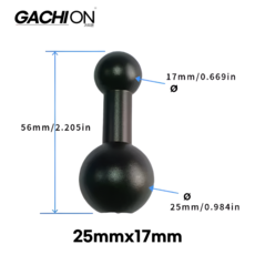 더블 볼 헤드 연결 마운트 어댑터 25mm 20mm 17mm, 1개, 25mmx17mm