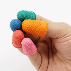 바느질 수공예 공예 수예 종이넘기기 사무용 수작업 작업용 손가락 보호 미끄럼 방지 고무 골무 5pcs M1066, 1개, 상세페이지 참조