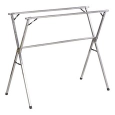 中部晾曬王2.4米不鏽鋼X型三桿伸縮曬衣架，曬衣架 晾衣架 不鏽鋼曬衣架 X型曬衣架, 銀色