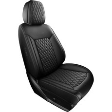 젠라이드 프론트 카시트 커버 PC 3D 디자인 핏 럭셔리 자동차 나파 가죽 방수 보호 쿠션 남성용 카 액세서리 스타일 블랙, 1PC Front Seat, Black Style1