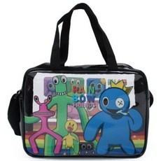 레인보우프렌즈 알록달록 비치 사각 크로스 수영가방