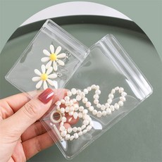 민쓰마마 투명 지퍼백 귀걸이보관정리함, 9x13cm 팔찌, 1, 1