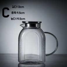 단순함 모던 내열유리 포트 스텐 차 거름망 옵션선택, C투명색, 1개