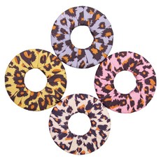 4Pcs 원형 원단 패턴 웨이트 드레스메이킹 원단 절단용 재봉 웨이트, 표범 무늬