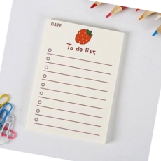 투두리스트 50장 계획표 떡메모지 데일리리포트, 딸기, 딸기