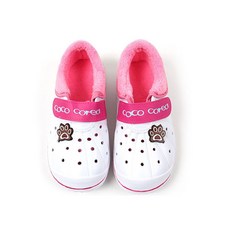 겨울실내화 학생실내화 여학생신발 겨울 반도 만능화 핑크 학생 여아동 실내화 털신 jee+6942QI