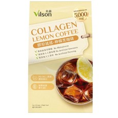 Vilson 米森 膠原搖搖 檸檬黑咖啡 5 000mg 無添加麥芽糊精 無添加人工甜味劑 無添加人工香料, 1個, 一盒30包價