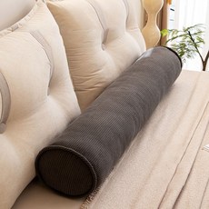 Veralool 바디필로우 부드러운 코듀로이 커버 롱쿠션 솜중량업 일자형 원통 사계절 골덴 긴베개, 그레이