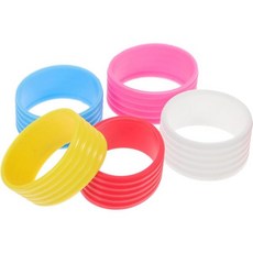 스쿼시그립 핸들 라켓그립 테니스 스쿼시 랜덤 색상을 위한 하나베이스 라켓 오버그립 밴드 땀 흡수 실리콘 링 그립 5pcs, 스쿼시그립 핸들 라켓그립 테니스 스쿼시 랜덤 색상을 위