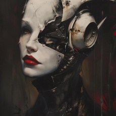 무디 공상 과학 초상화 포스터 어두운 초현실주의 고딕 아트 프린트 캔버스 회화 벽 예술 그림 홈 룸 미래, 50X70cm Unframed, 2. 50X70cm Unframed / N. 7