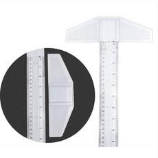 건축 설계 제도 실습용 T자 35cm 투명 아크릴 제도용자 디자인용품
