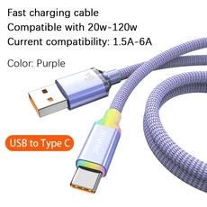 쿠쿠스토어 JINMUXI RGB B A to C타입 케이블 고속 충전 샤오미 화웨이 OPPO OnePl Redmi POCO 120W, 1개, 04 0.25M