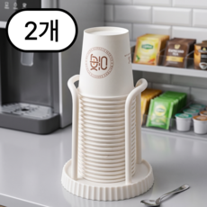 쏙쏙리빙 종이컵 디스펜서 정리대, 2개, 화이트