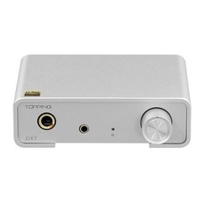 [포르르] DX1 디코더 AK4493S XU208 DAC & 헤드폰 앰프 지원 최대 DSD256 PCM384 미니 DAC(실버)