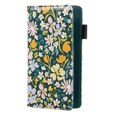 [ 1262716 ] 에세루 수표책 커버 중복 수표가 있는 개인 수표용 남성 및 여성용 RFID 차단 기능이 홀더 스머그 꽃무늬 모던