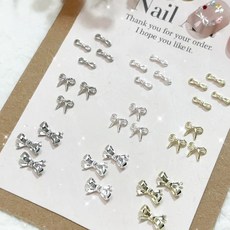 메탈 미니 리본 파츠 10개입, 1개, 01#실버