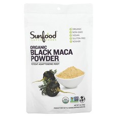 Sunfood 슈퍼푸드 유기농 블랙 마카 분말 113g(4oz), Sunfood슈퍼푸드유기농블랙마카분말113g4oz, 113g, 1개