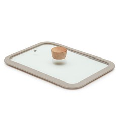 실리콘 베이 에디션 사각 유리뚜껑 멀티커버 사각팬 뚜껑 덮개, 1개, 29cm