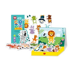 자석놀이 자석교구 자석퍼즐 사운드 미노자석퍼즐/동물