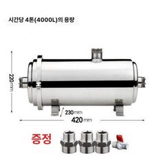 농막 필터 여과기 흙탕물 가정용 정수기 우물 지하수, 4000L 표준 손세척 필터, 기본 색상