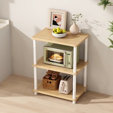 헤븐하임 다용도 선반 진열장, 3단, 우드(WOOD)