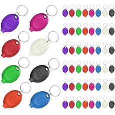 미니 LED 키체인 손전등 매우 밝고 컴팩트한 휴대용 야외 및 일상에서 사용할 수 있는 소형 비상 - 멀티컬러 쉘48PCS, Multicolor