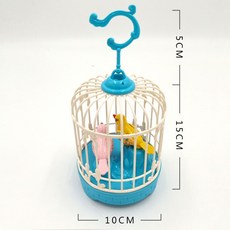 貓咪玩具籠中鳥 臺灣出貨 自動逗貓神器 發光會叫振翅小鳥, 藍色, 1個