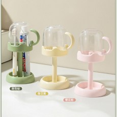 安夢軒 漱口杯刷牙杯 牙刷牙具收納盒 學生宿舍洗漱用品套裝, 1個, 學生宿舍專用【限時活動中】,升級帶手柄-淡綠色【可放電動牙刷】