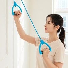 그랑누보 재활 오십견 목 어깨 스트레칭 운동 기구, 1개, 포에버블루